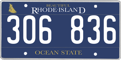RI license plate 306836