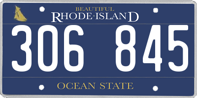 RI license plate 306845