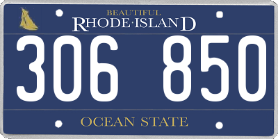 RI license plate 306850