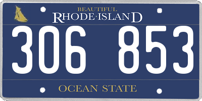 RI license plate 306853
