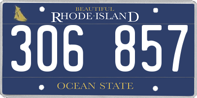 RI license plate 306857