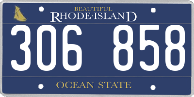 RI license plate 306858
