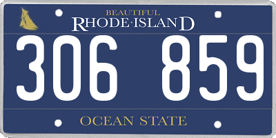 RI license plate 306859