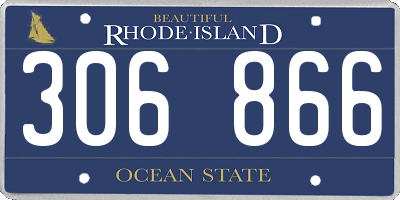 RI license plate 306866