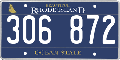 RI license plate 306872