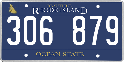 RI license plate 306879