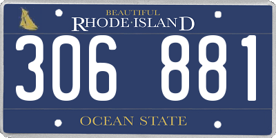 RI license plate 306881