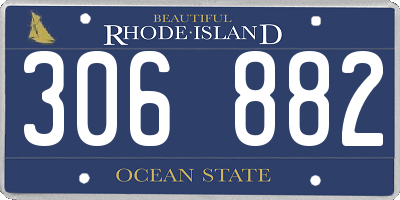 RI license plate 306882