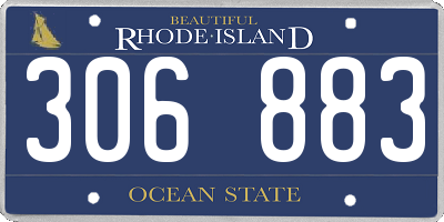 RI license plate 306883