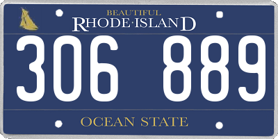 RI license plate 306889