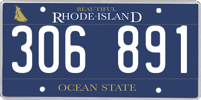 RI license plate 306891