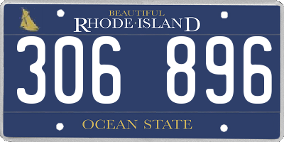 RI license plate 306896