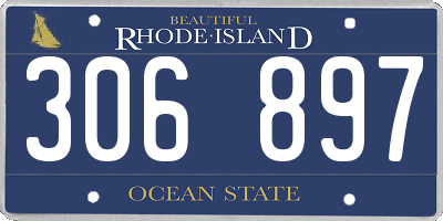 RI license plate 306897