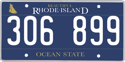 RI license plate 306899