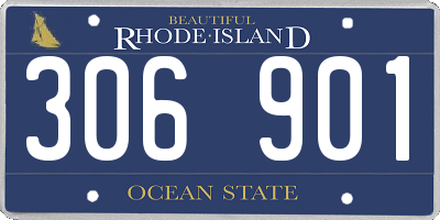 RI license plate 306901