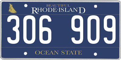 RI license plate 306909