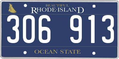 RI license plate 306913