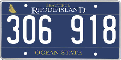 RI license plate 306918