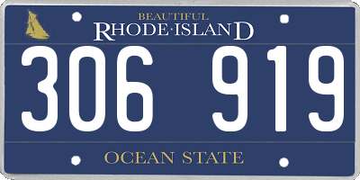 RI license plate 306919