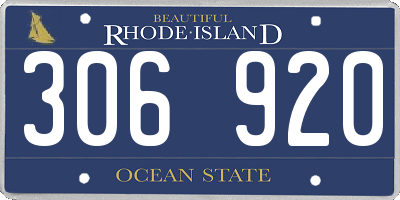 RI license plate 306920