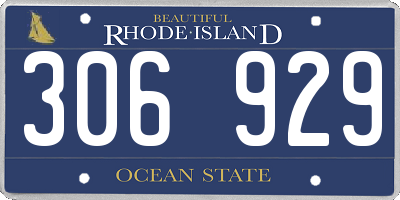RI license plate 306929