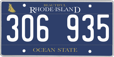 RI license plate 306935