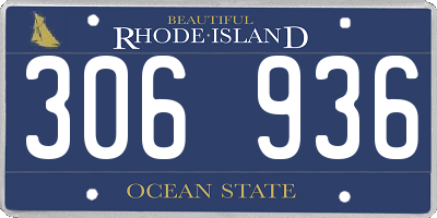 RI license plate 306936