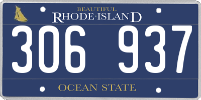 RI license plate 306937