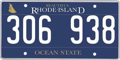 RI license plate 306938