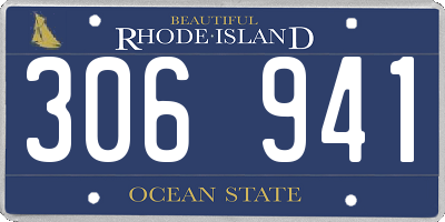 RI license plate 306941