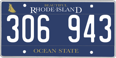 RI license plate 306943