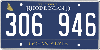 RI license plate 306946