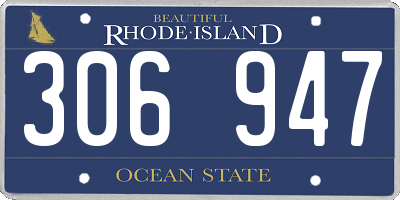 RI license plate 306947