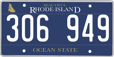 RI license plate 306949