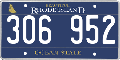 RI license plate 306952