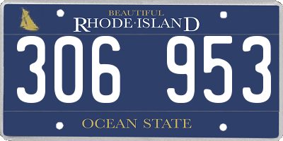 RI license plate 306953