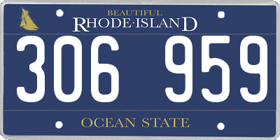 RI license plate 306959