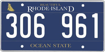 RI license plate 306961