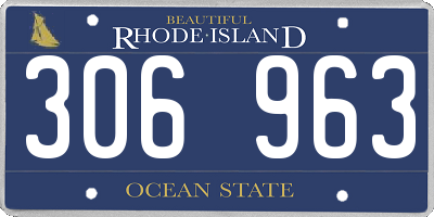RI license plate 306963