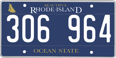 RI license plate 306964