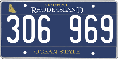 RI license plate 306969