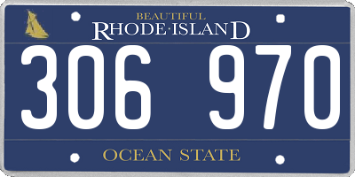 RI license plate 306970