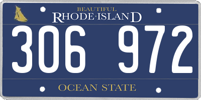 RI license plate 306972
