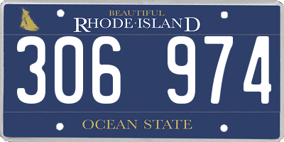 RI license plate 306974