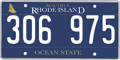 RI license plate 306975