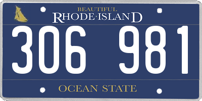 RI license plate 306981