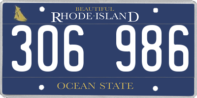 RI license plate 306986