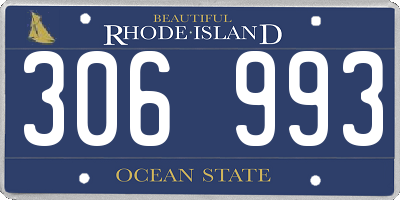 RI license plate 306993