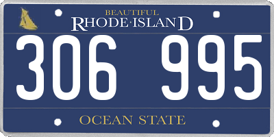 RI license plate 306995