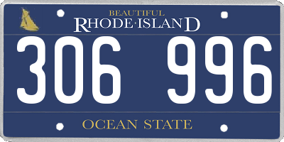 RI license plate 306996